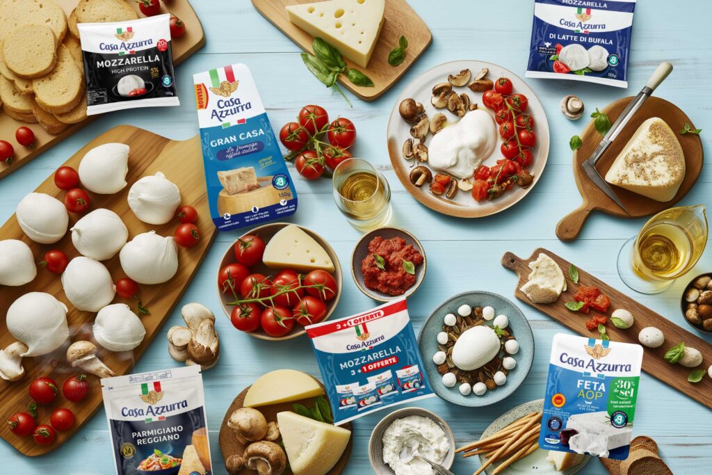 Pâtes table italienne - packaging design gastronomie Costard Cravate